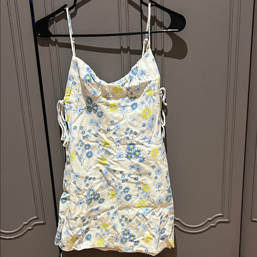 Zara Floral Camisole in Blue and Yellow